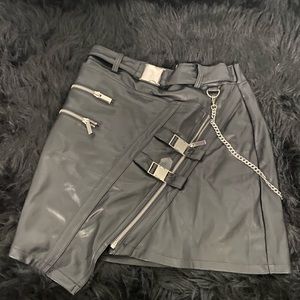 4 Faux leather skirts all size small never worn